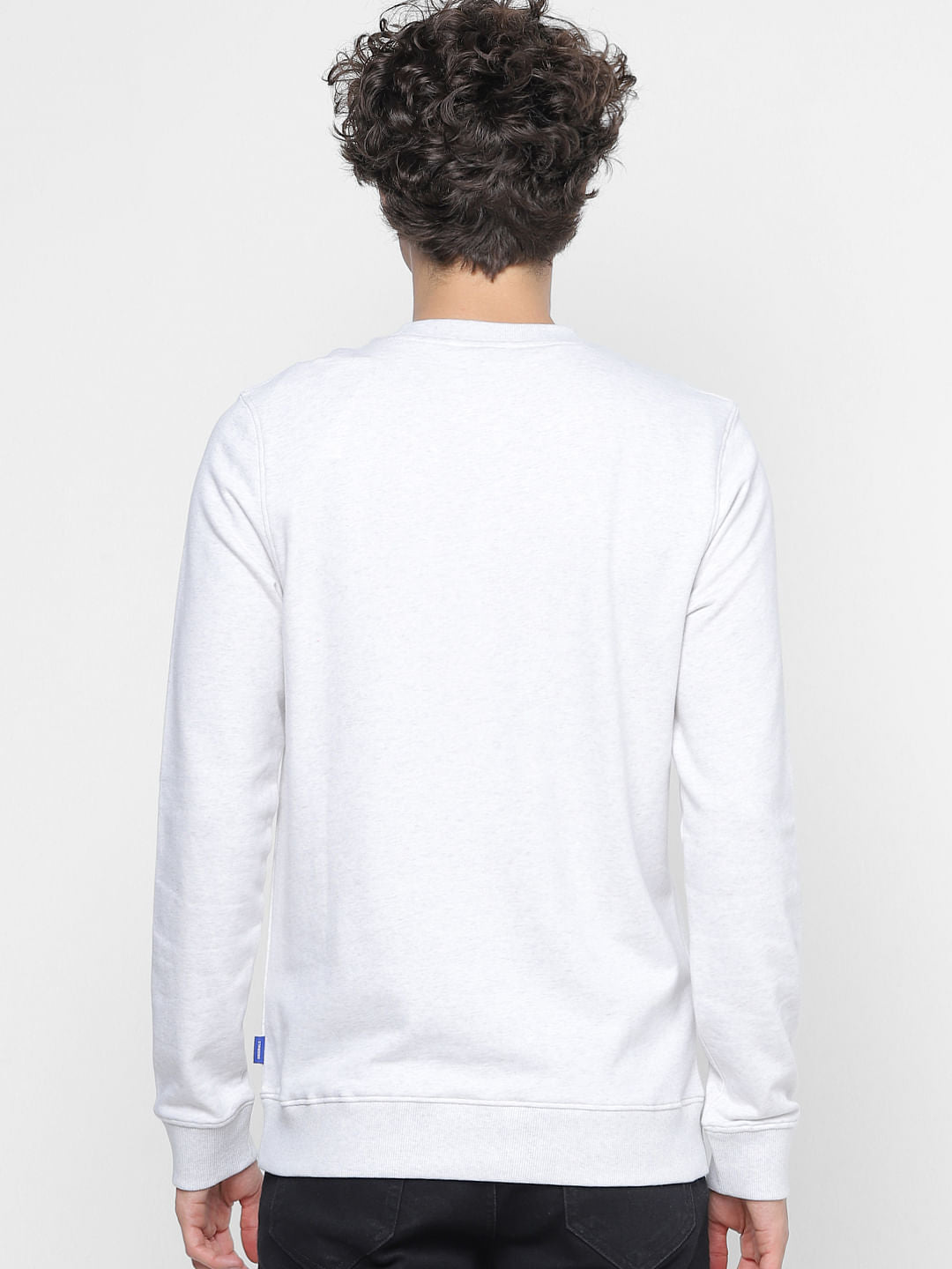 White Graphic Print Sweatshirt