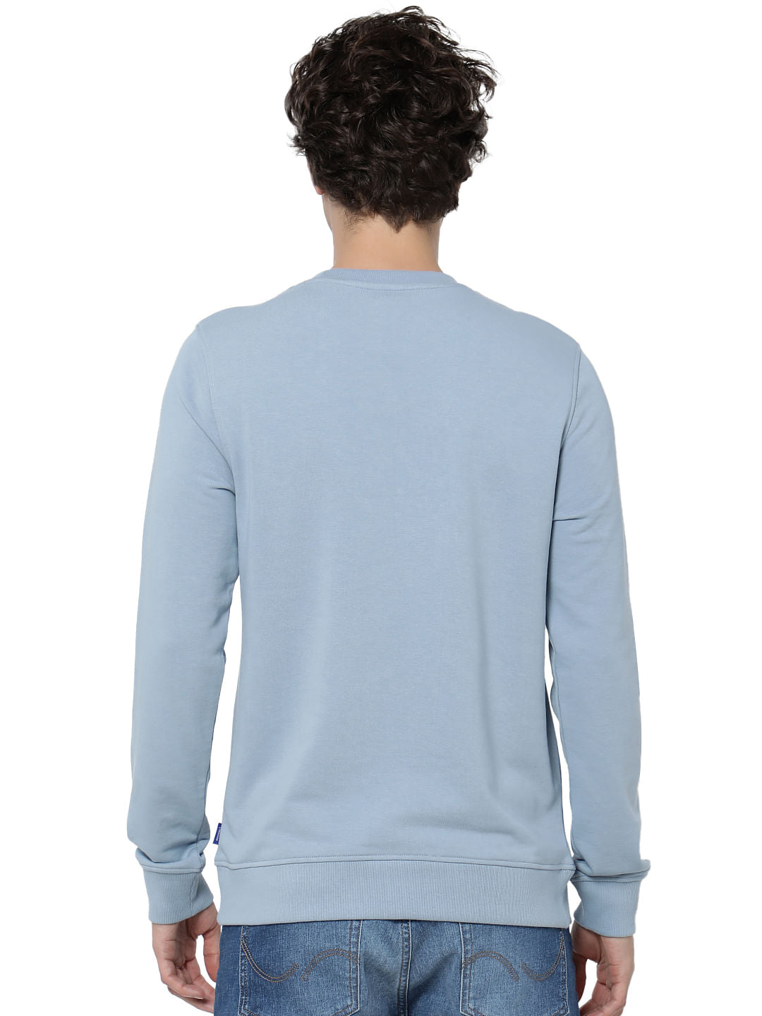 Blue Logo Print Pullover