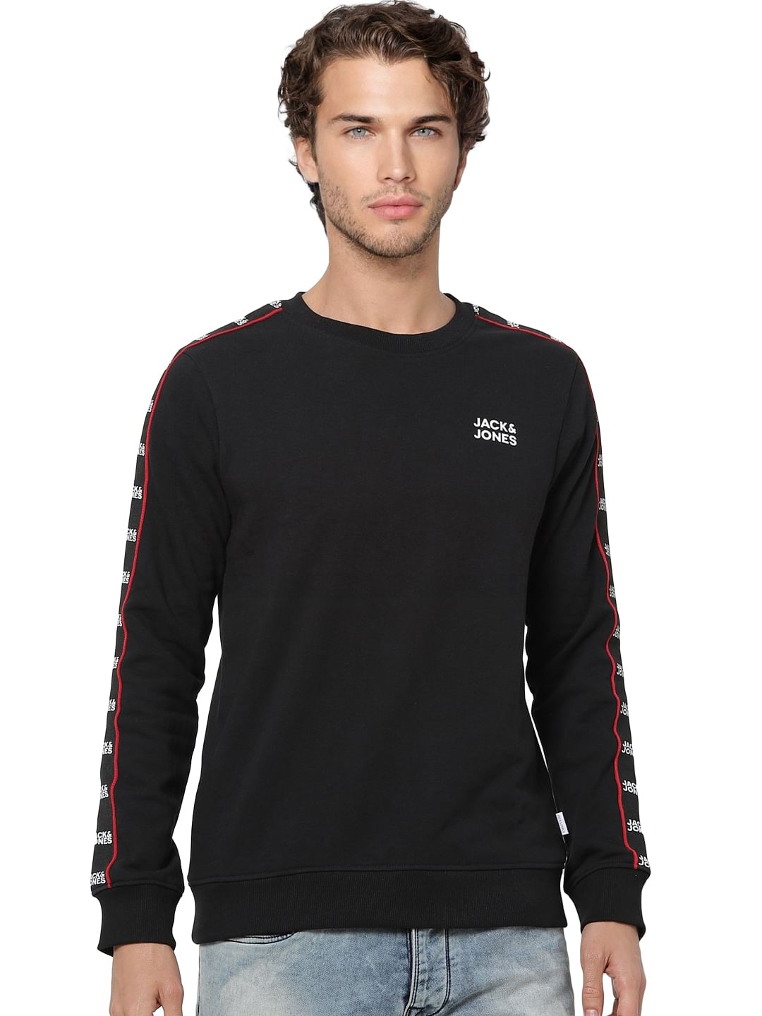 Black Tape Detail Sweatshirt