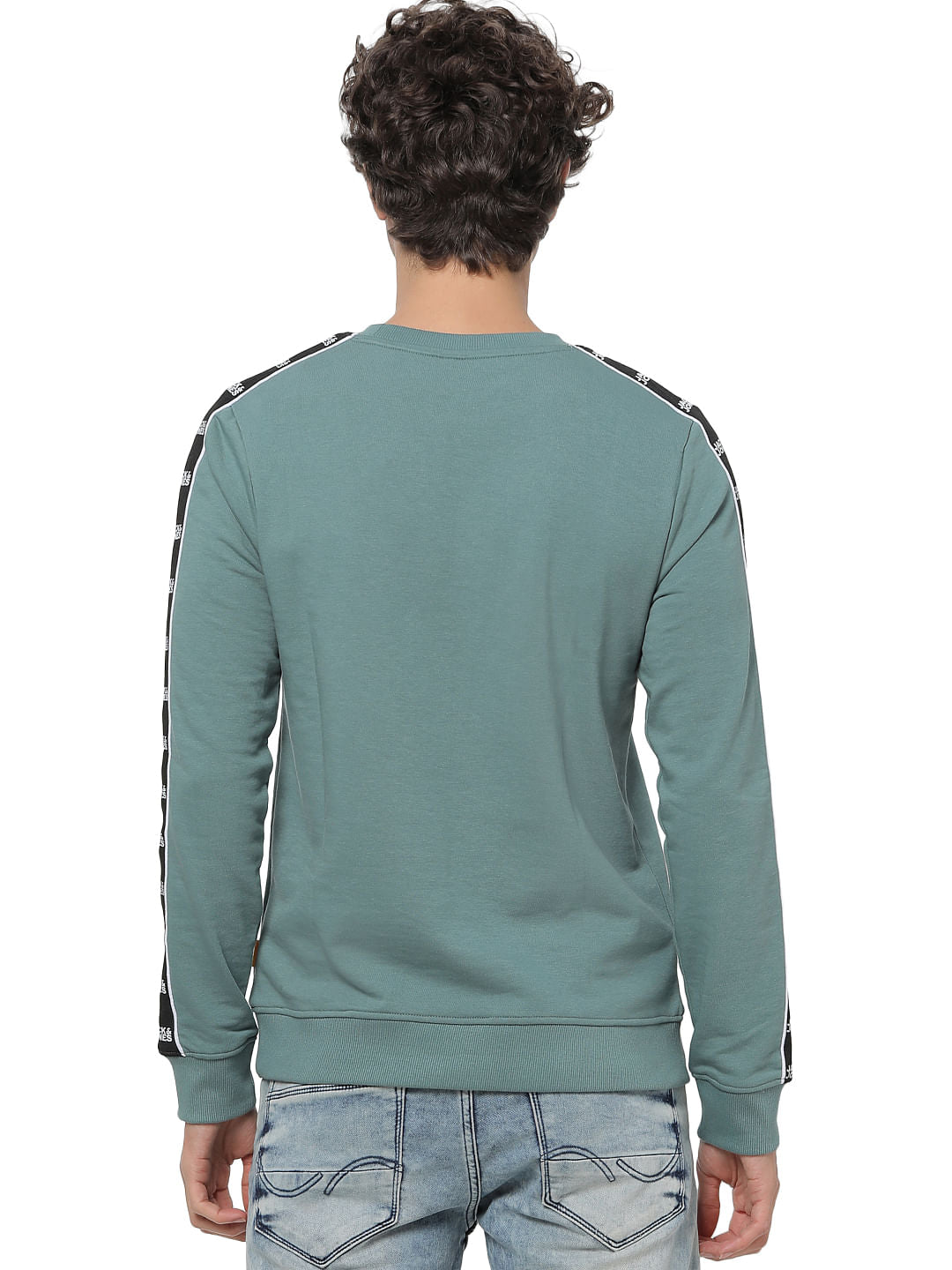 Green Tape Detail Sweatshirt