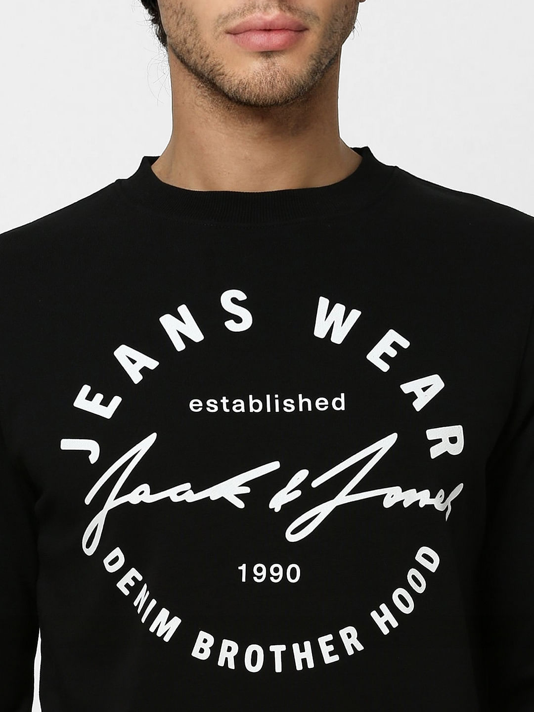 Black Logo Print Sweatshirt