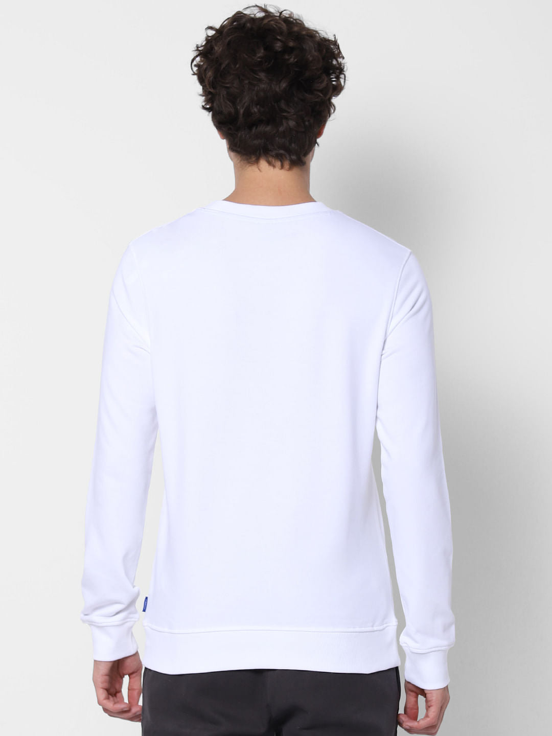 White Logo Print Sweatshirt