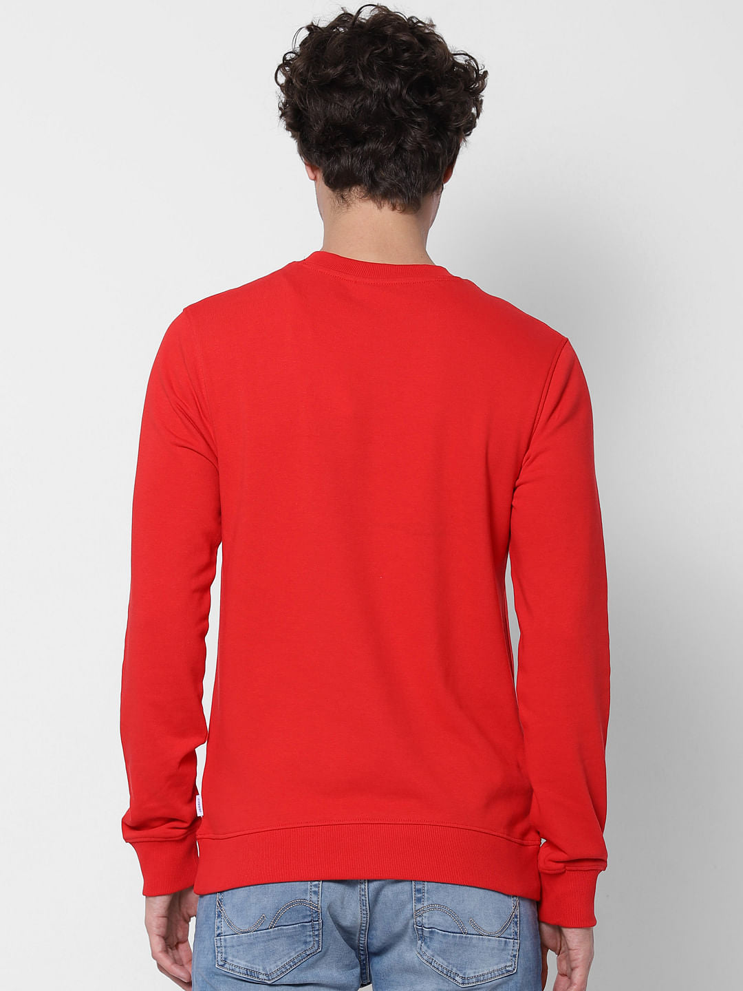 Red Logo Print Sweatshirt