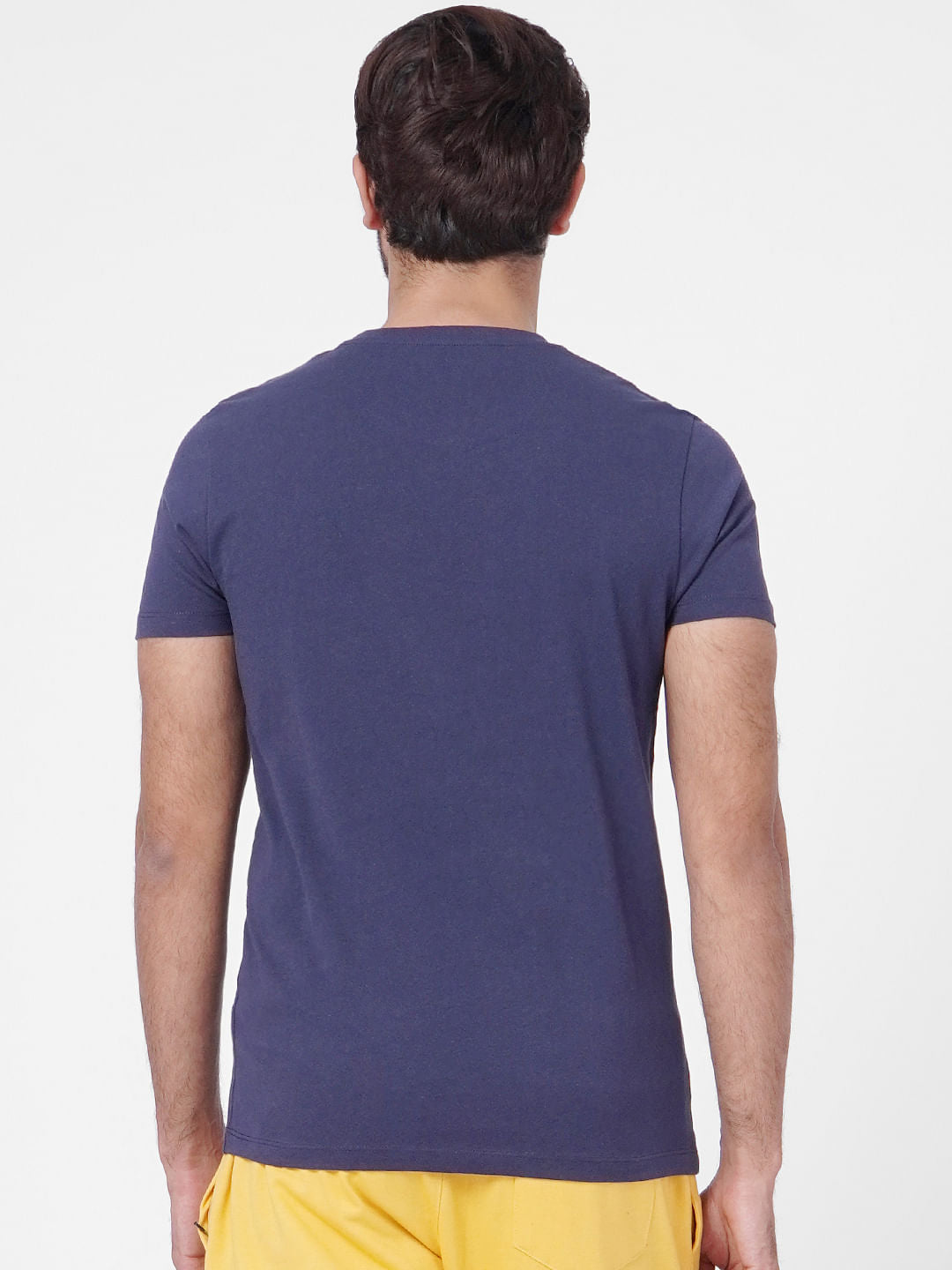 Dark Blue Graphic Print Crew Neck T-shirt