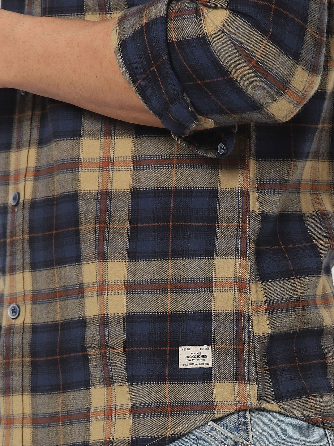 Brown Check Full Sleeves Shirt