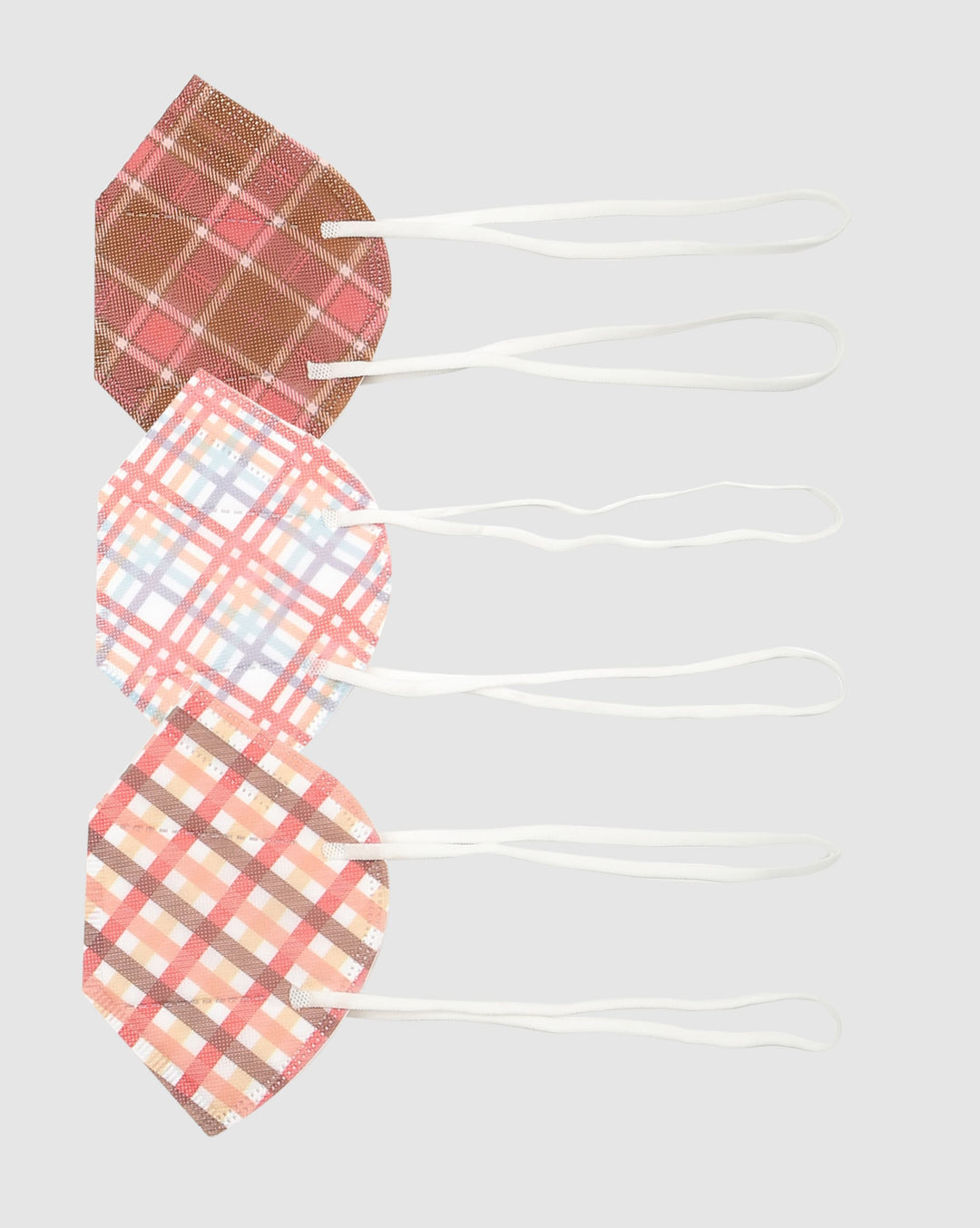 Pack of 3 Check Print N95 Mask with PM 2.5 Filter