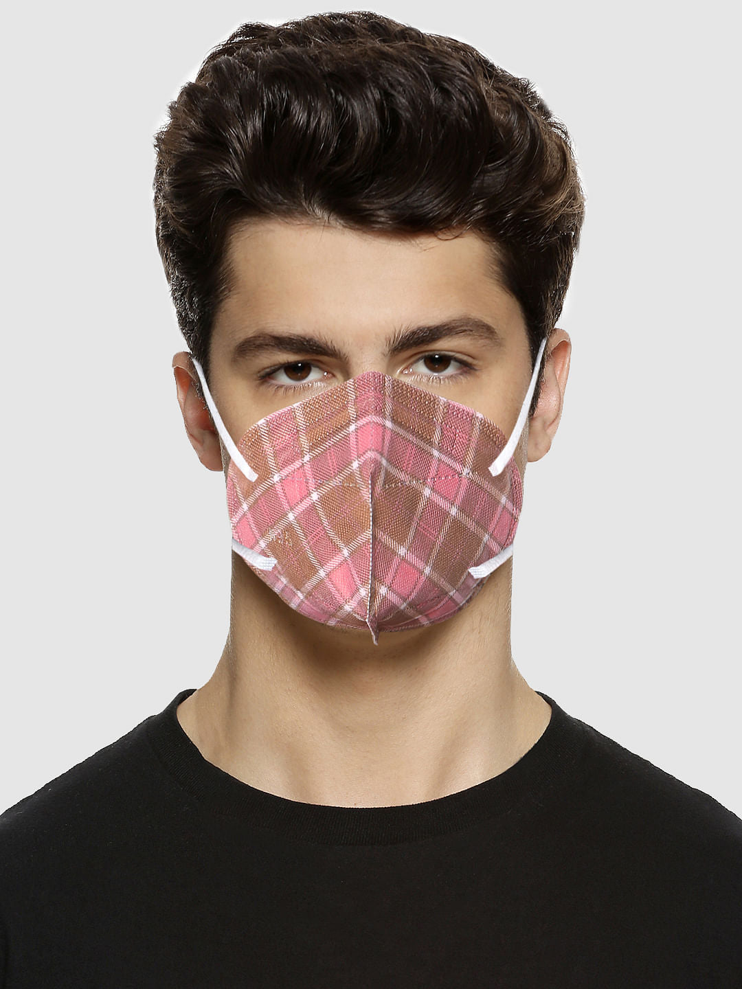 Pack of 3 Check Print N95 Mask with PM 2.5 Filter