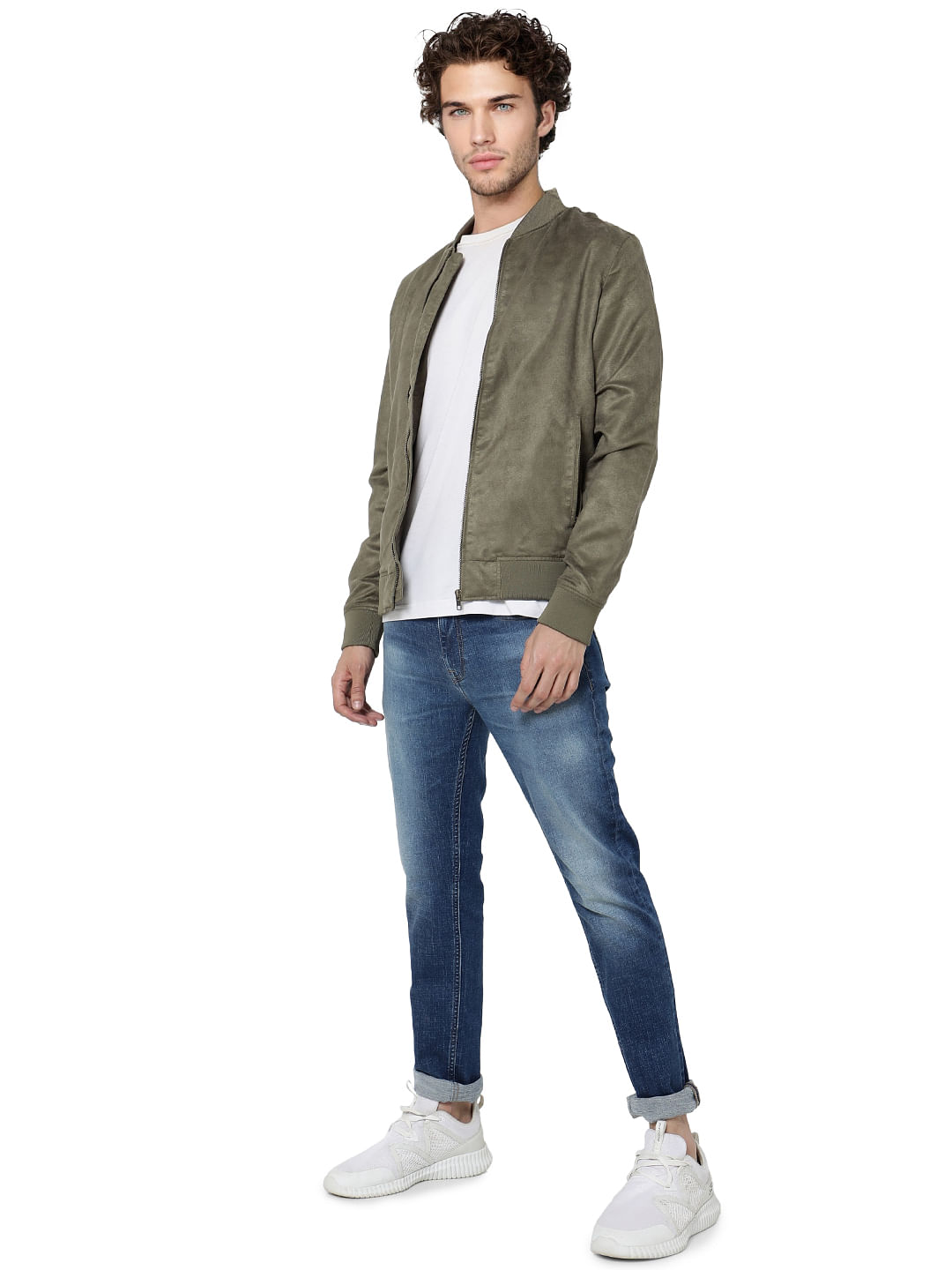 Olive Green Bomber Jacket