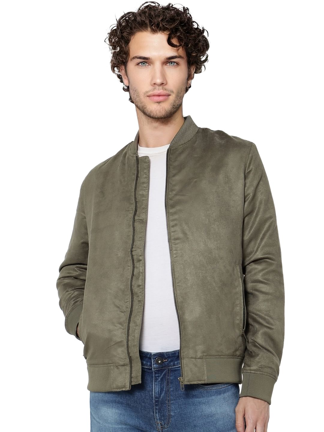 Olive Green Bomber Jacket