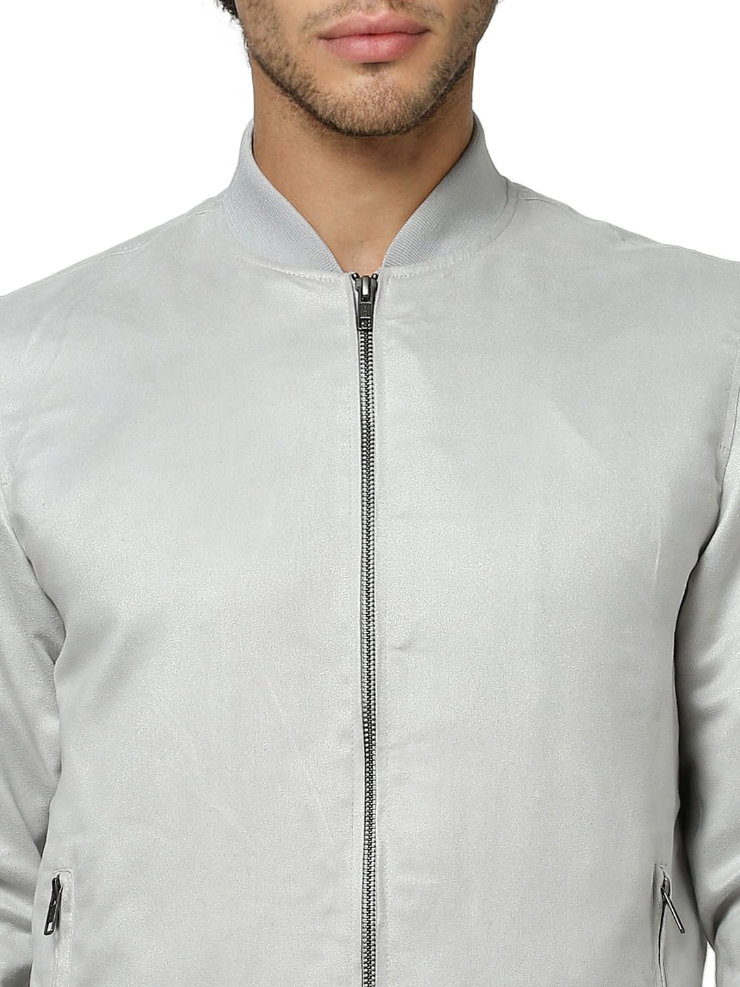 Grey Bomber Jacket
