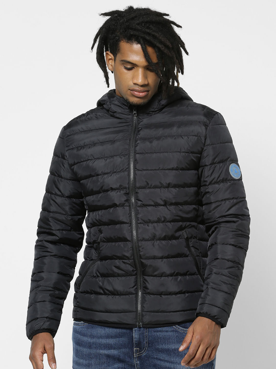 Black Hooded Puffer Jacket