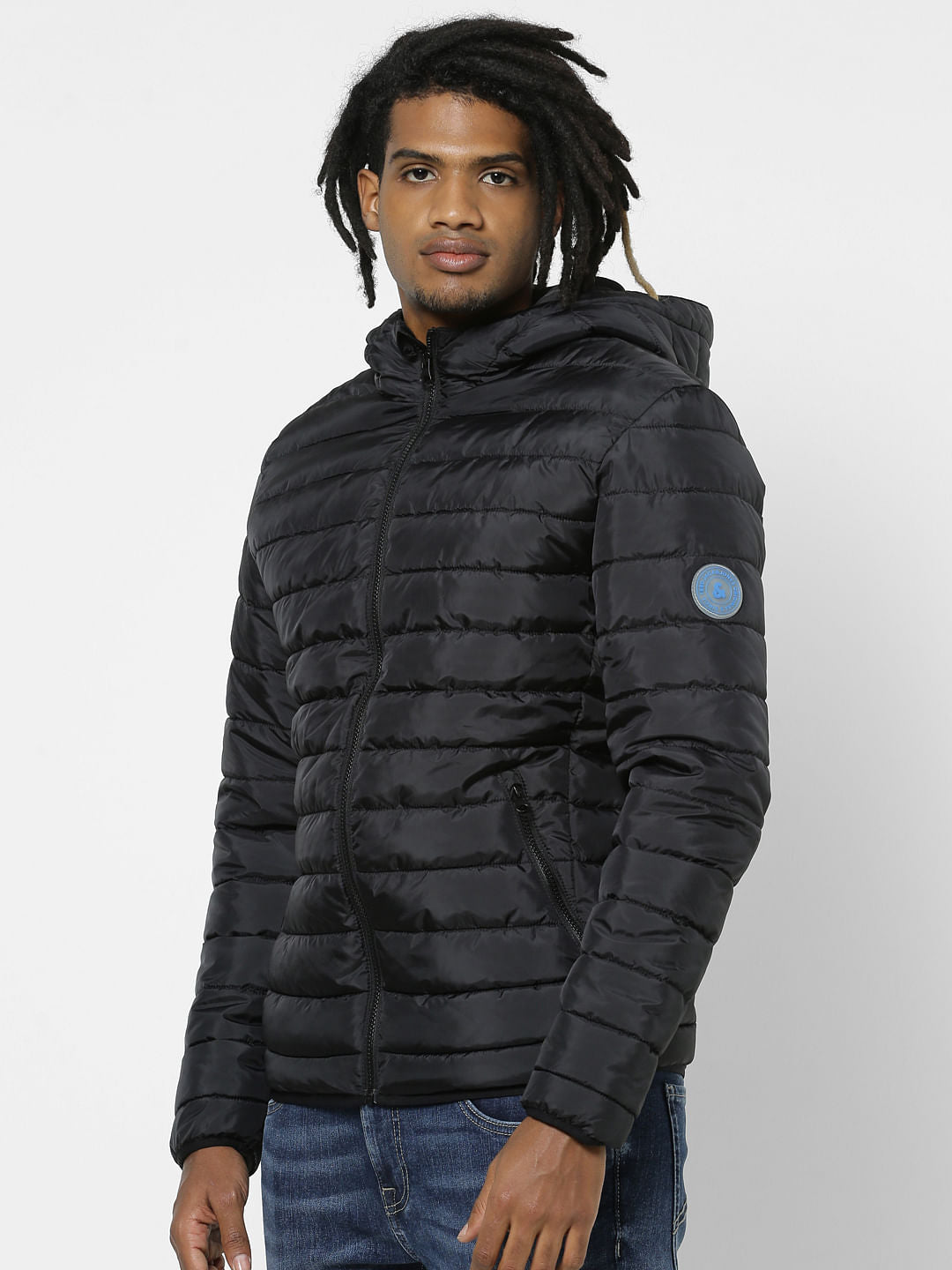 Black Hooded Puffer Jacket