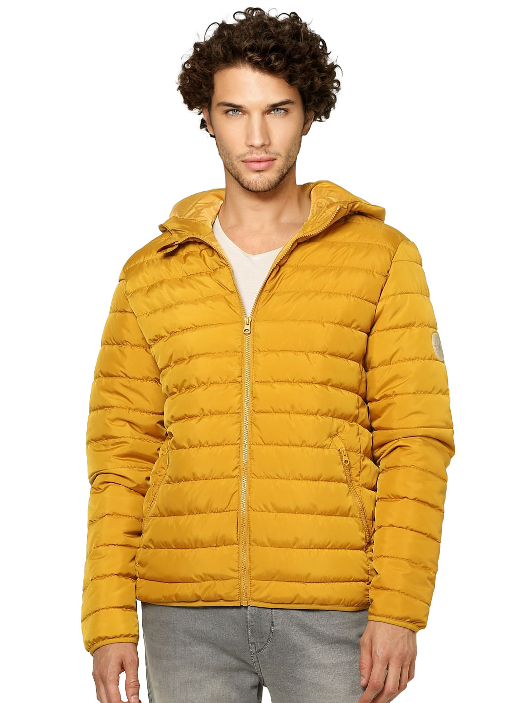 Brown Hooded Puffer Jacket