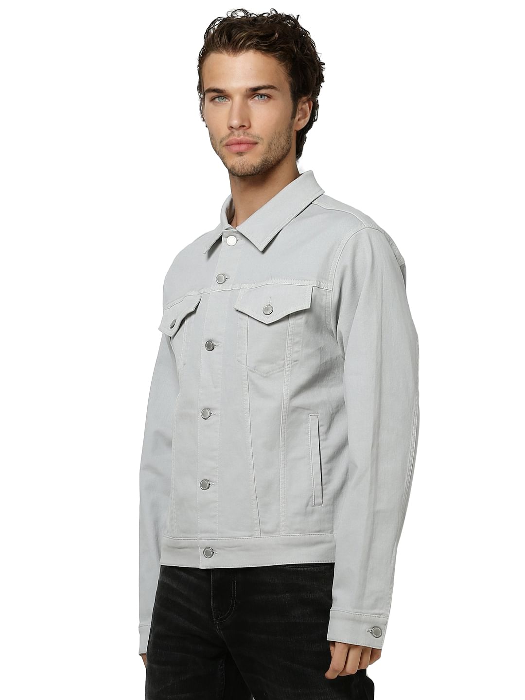Grey Trucker Jacket