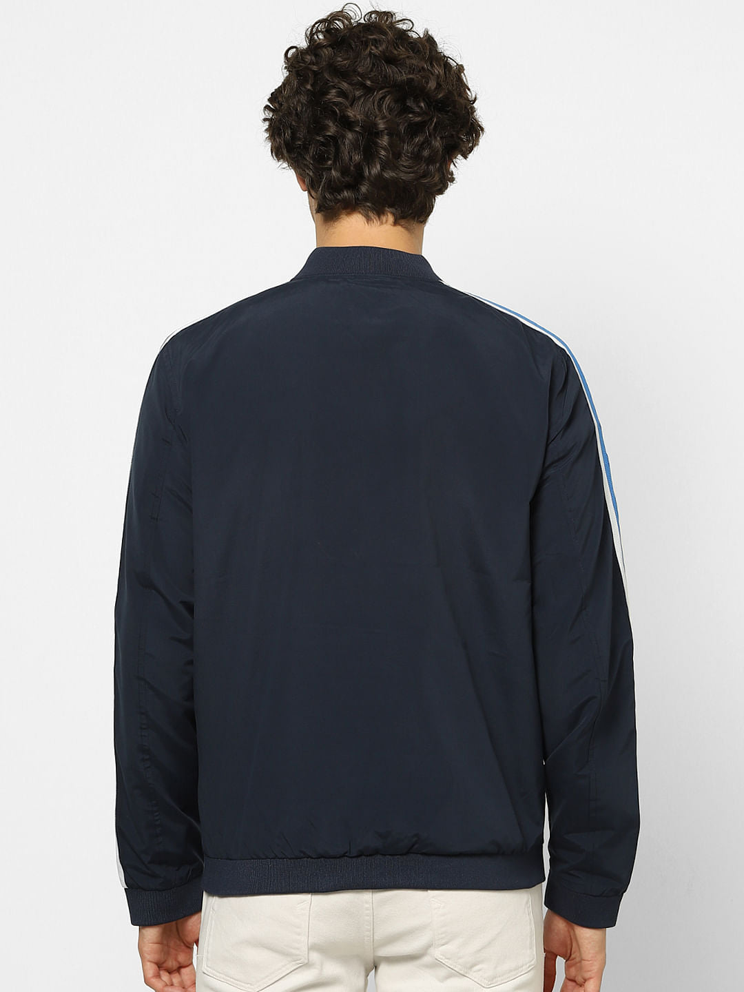 Navy Blue Bomber Jacket