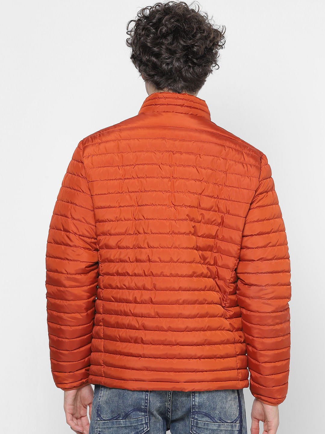 Red High Neck Puffer Jacket