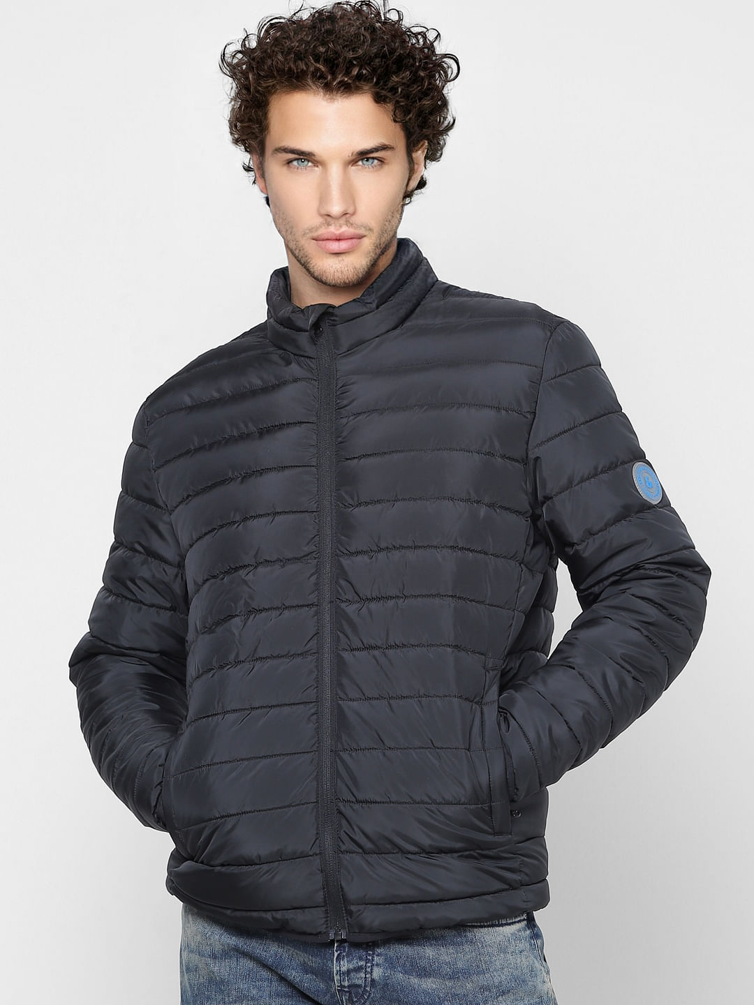 Black High Neck Puffer Jacket