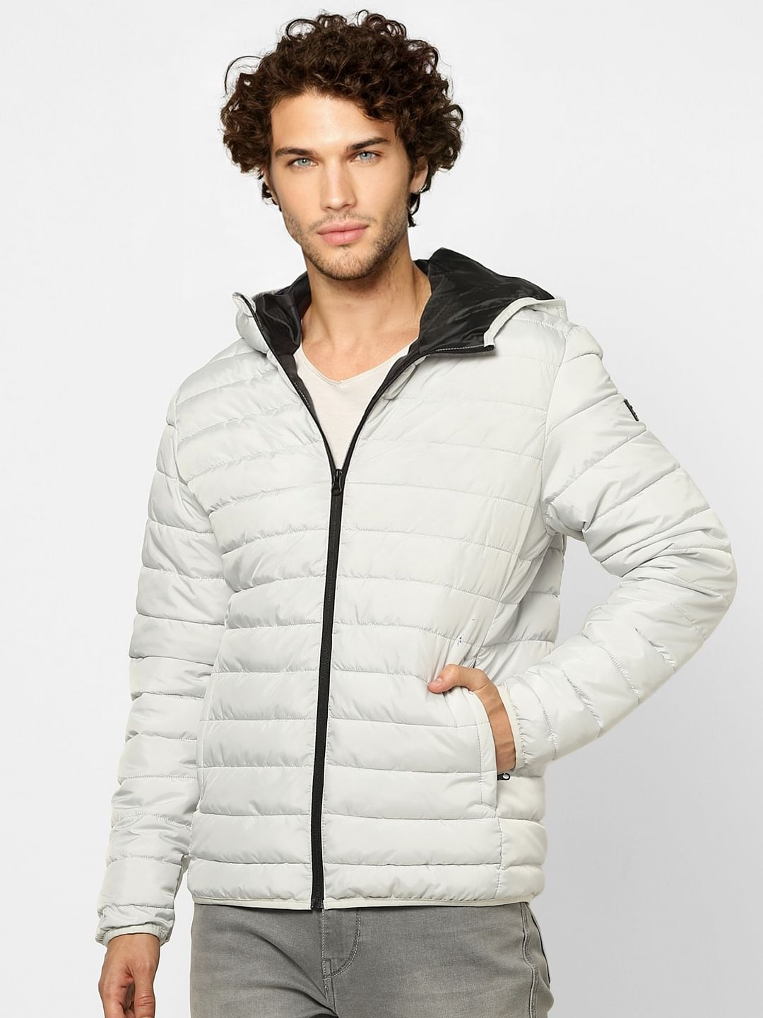 White Hooded Puffer Jacket