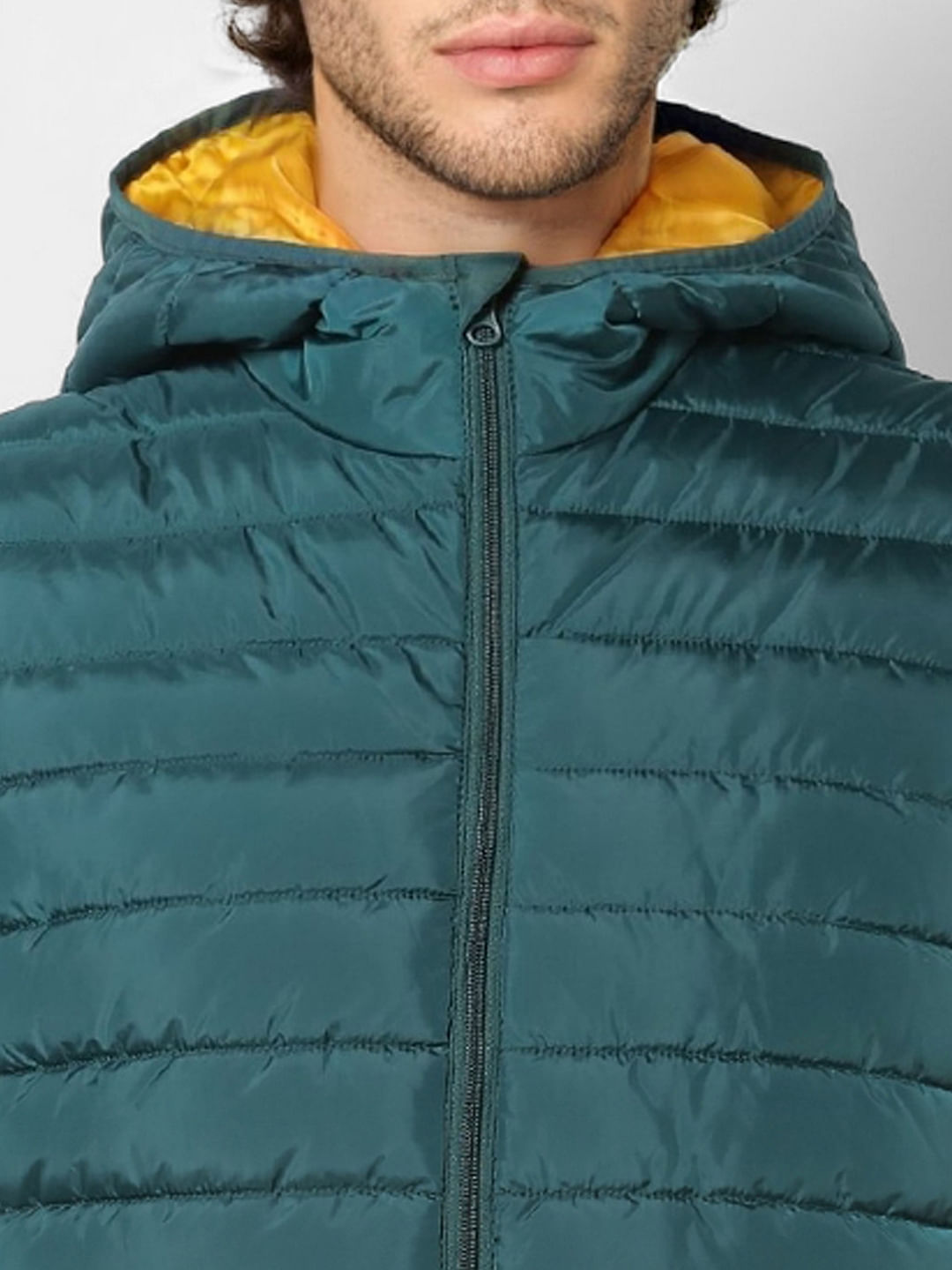 Green Sleeveless Hooded Puffer Jacket