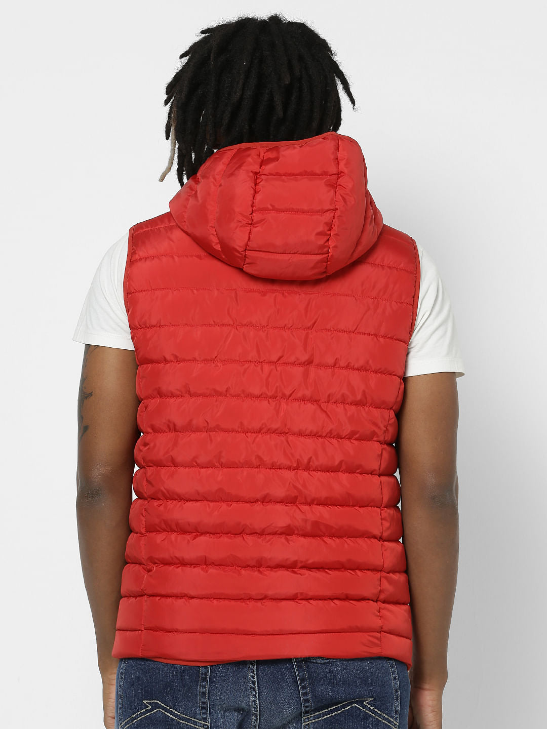 Red Hooded Puffer Jacket