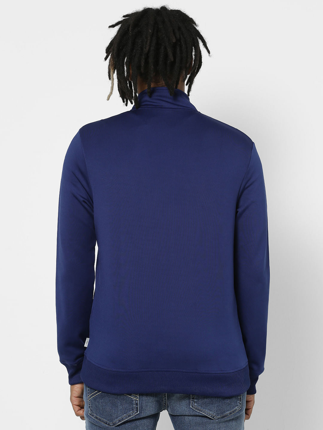 Blue High Neck Jacket