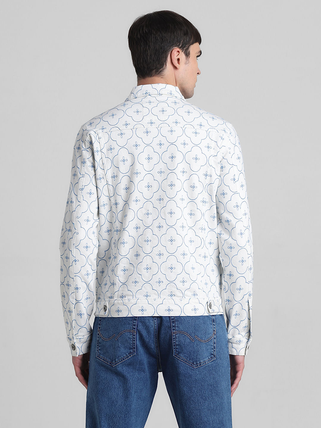 White Embroidered Co-ord Set Jacket