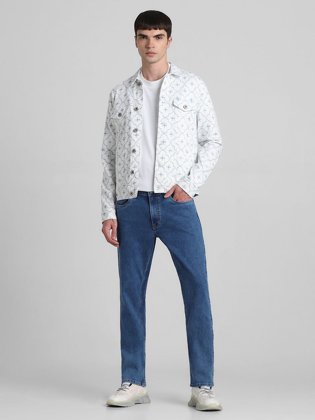 White Embroidered Co-ord Set Jacket