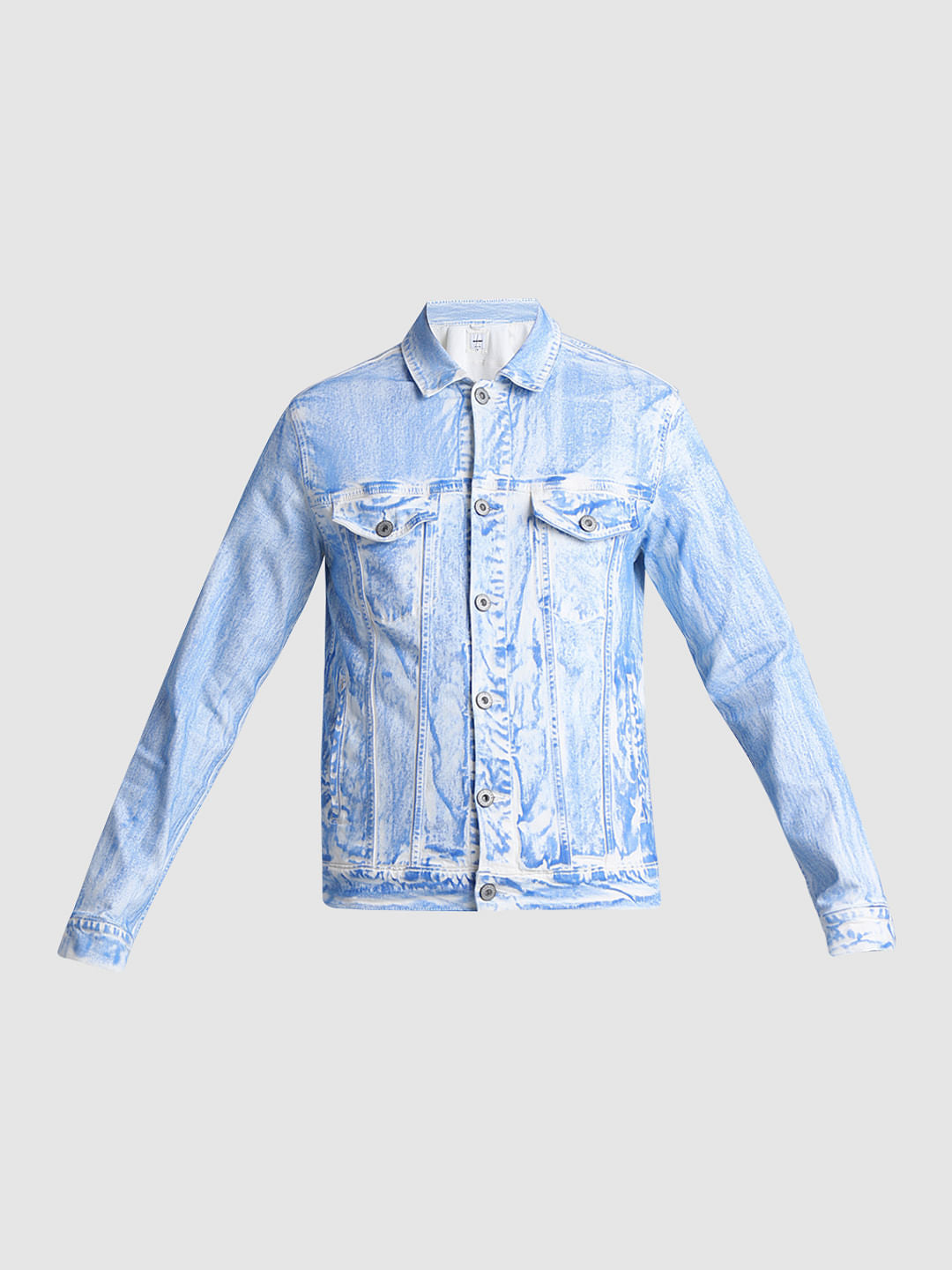 White Washed Co-ord Set Denim Jacket