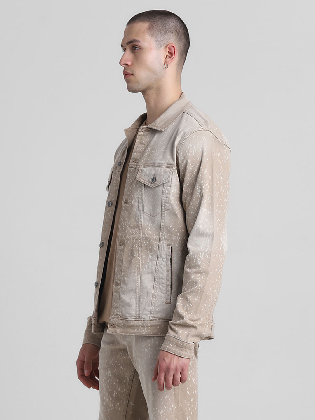 Brown Ombre Co-ord Set Denim Jacket