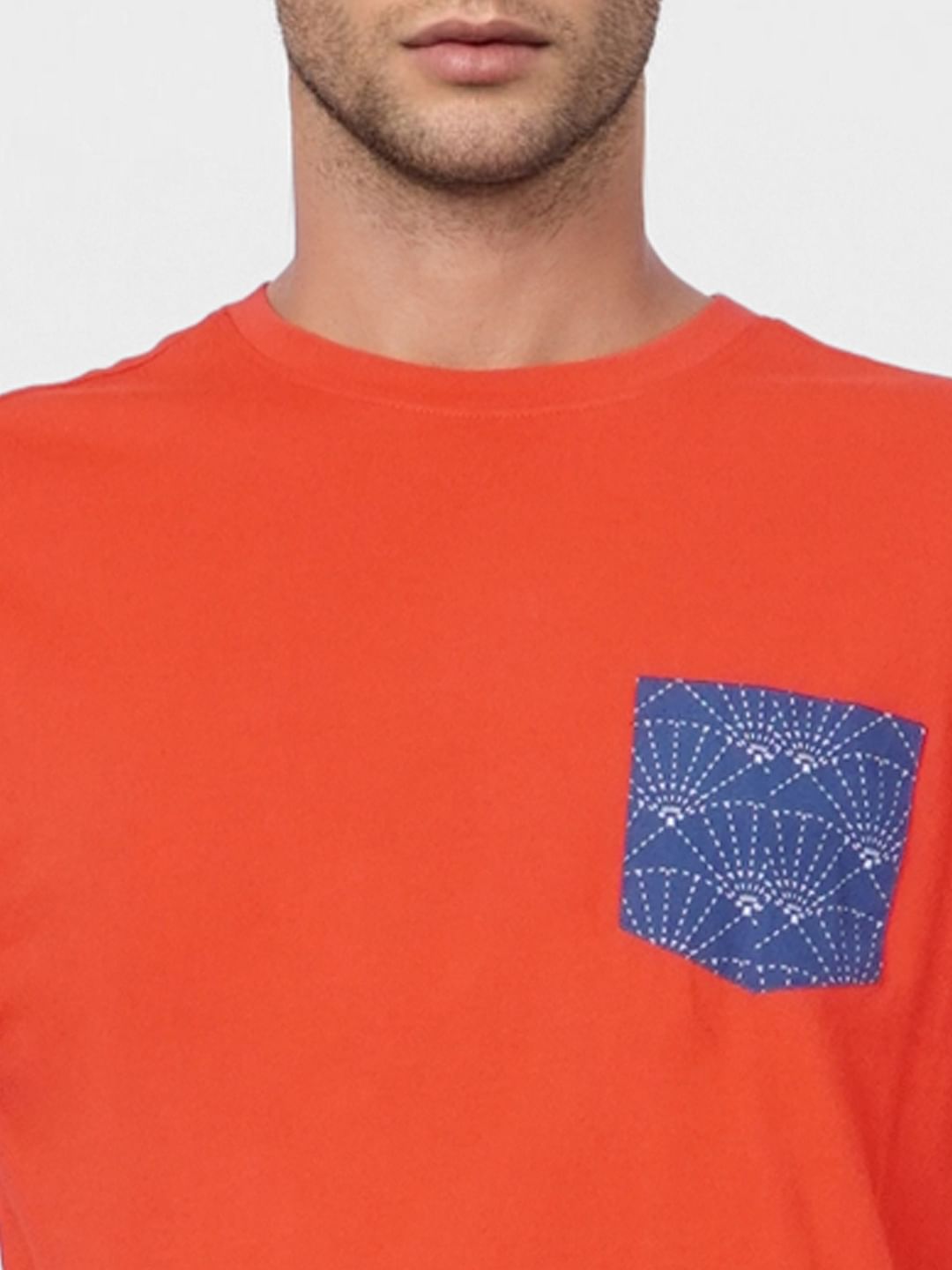 Red T-shirt & Printed Pyjama Set