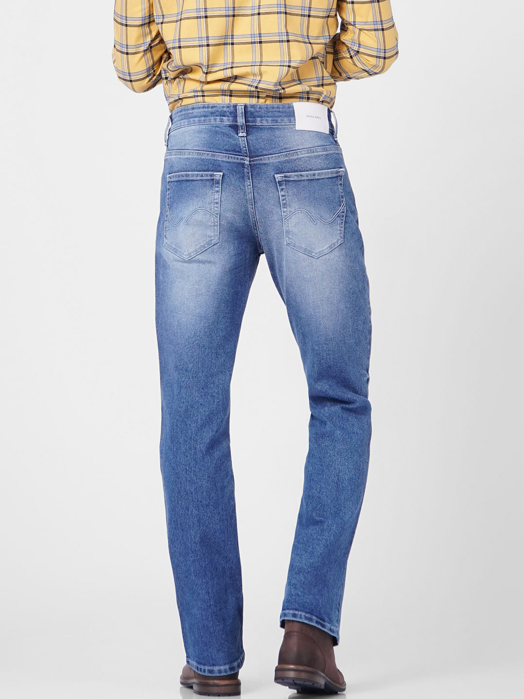 Blue High Rise Bootcut Jeans