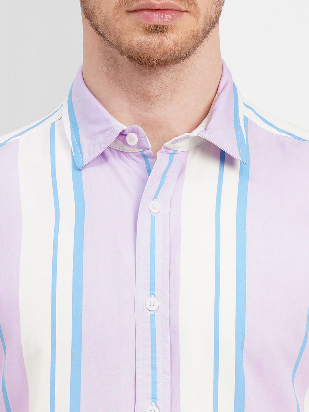 Orchid Colourblocked Short Sleeves Shirt