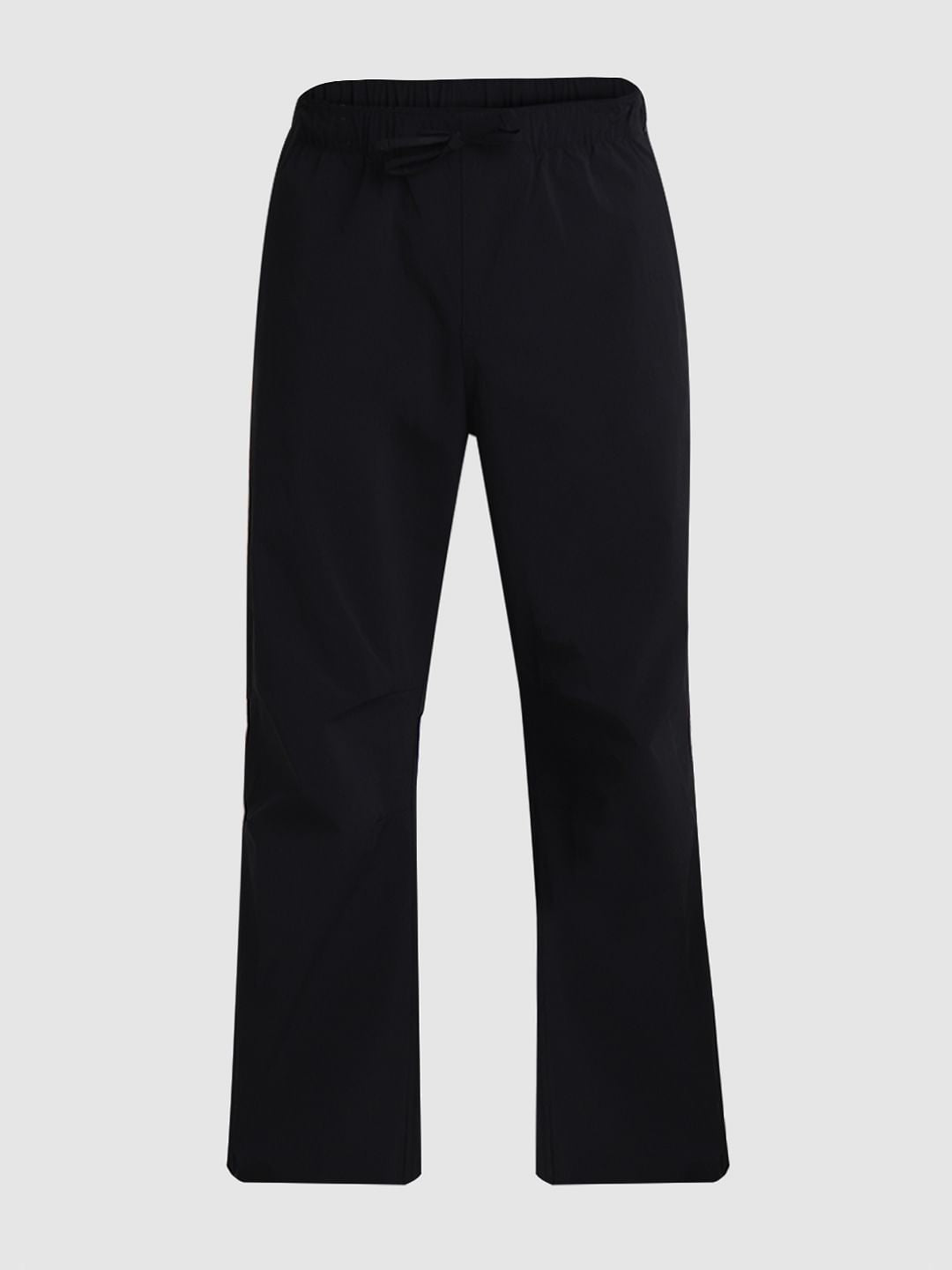 Black Mid Rise Parachute Pants
