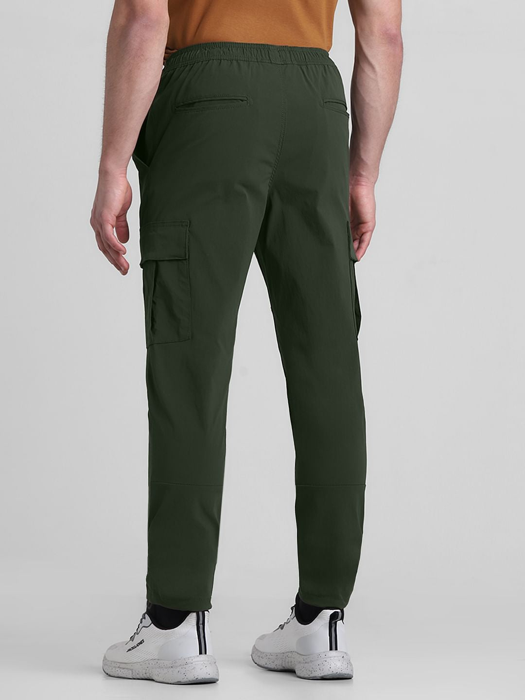 Olive Mid Rise Nylon Pants