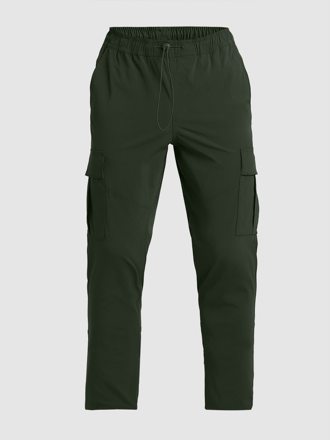Olive Mid Rise Nylon Pants