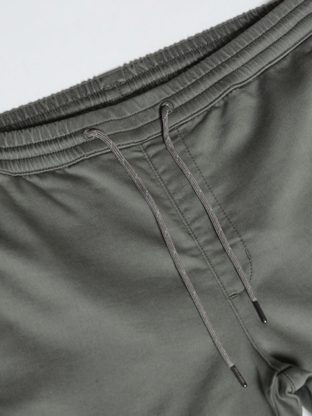 Green Mid Rise Slim Fit Pants