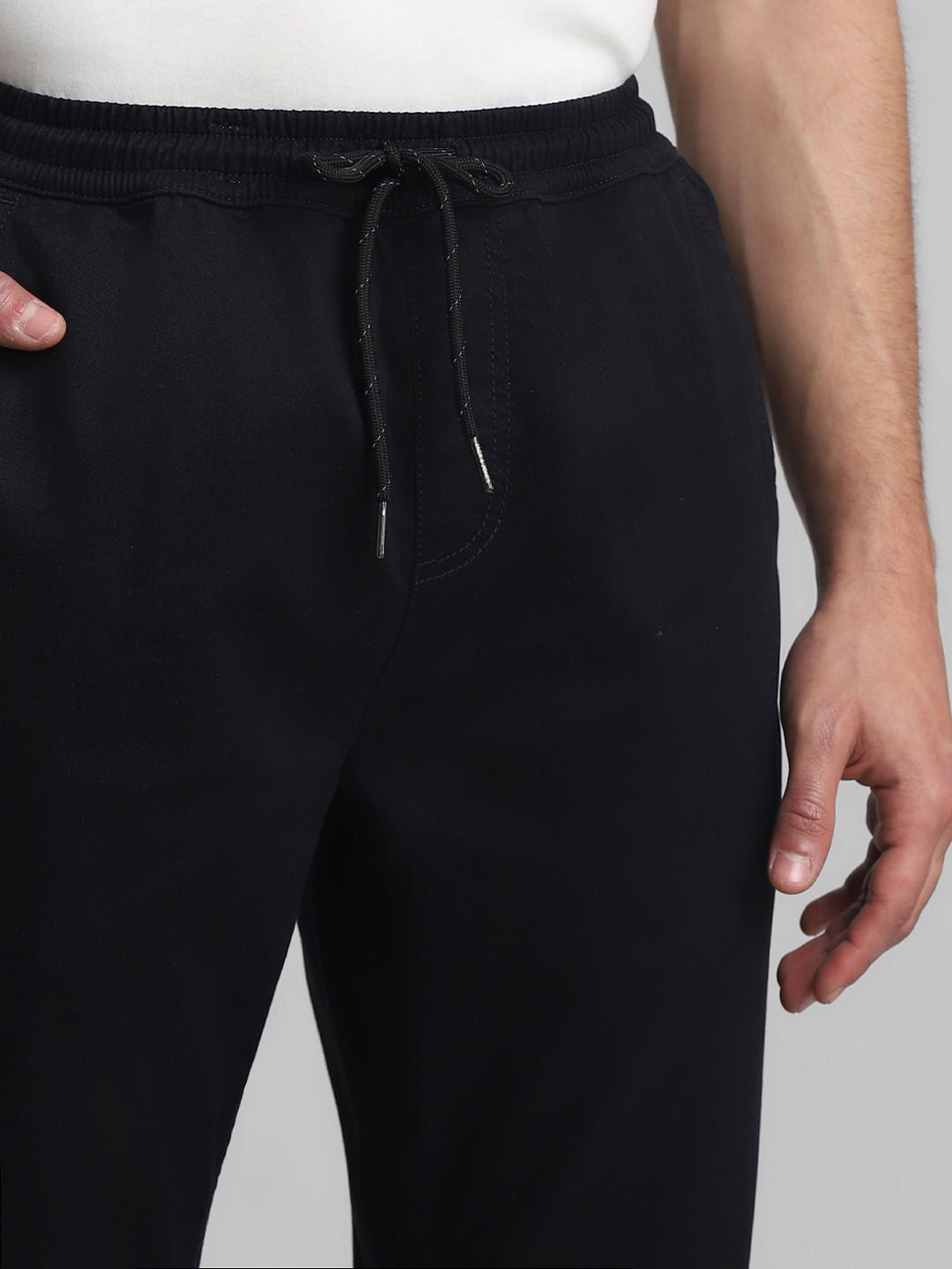 Black Mid Rise Casual Pants