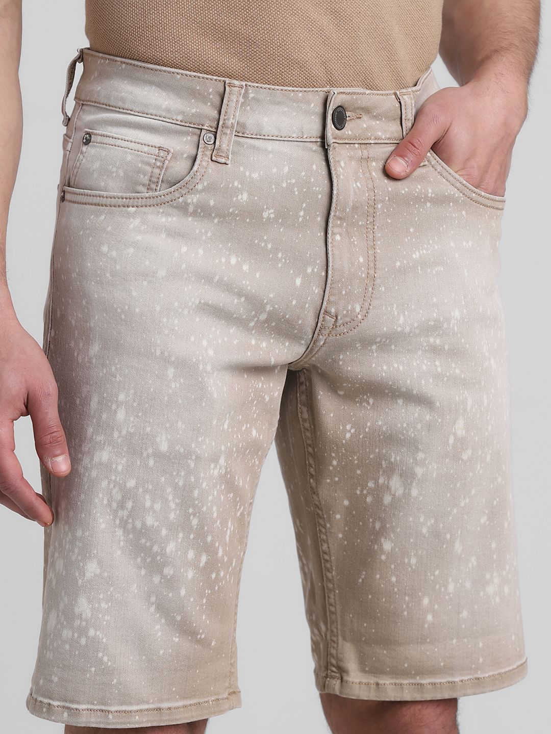 Brown Ombre Co-ord Set Denim Shorts