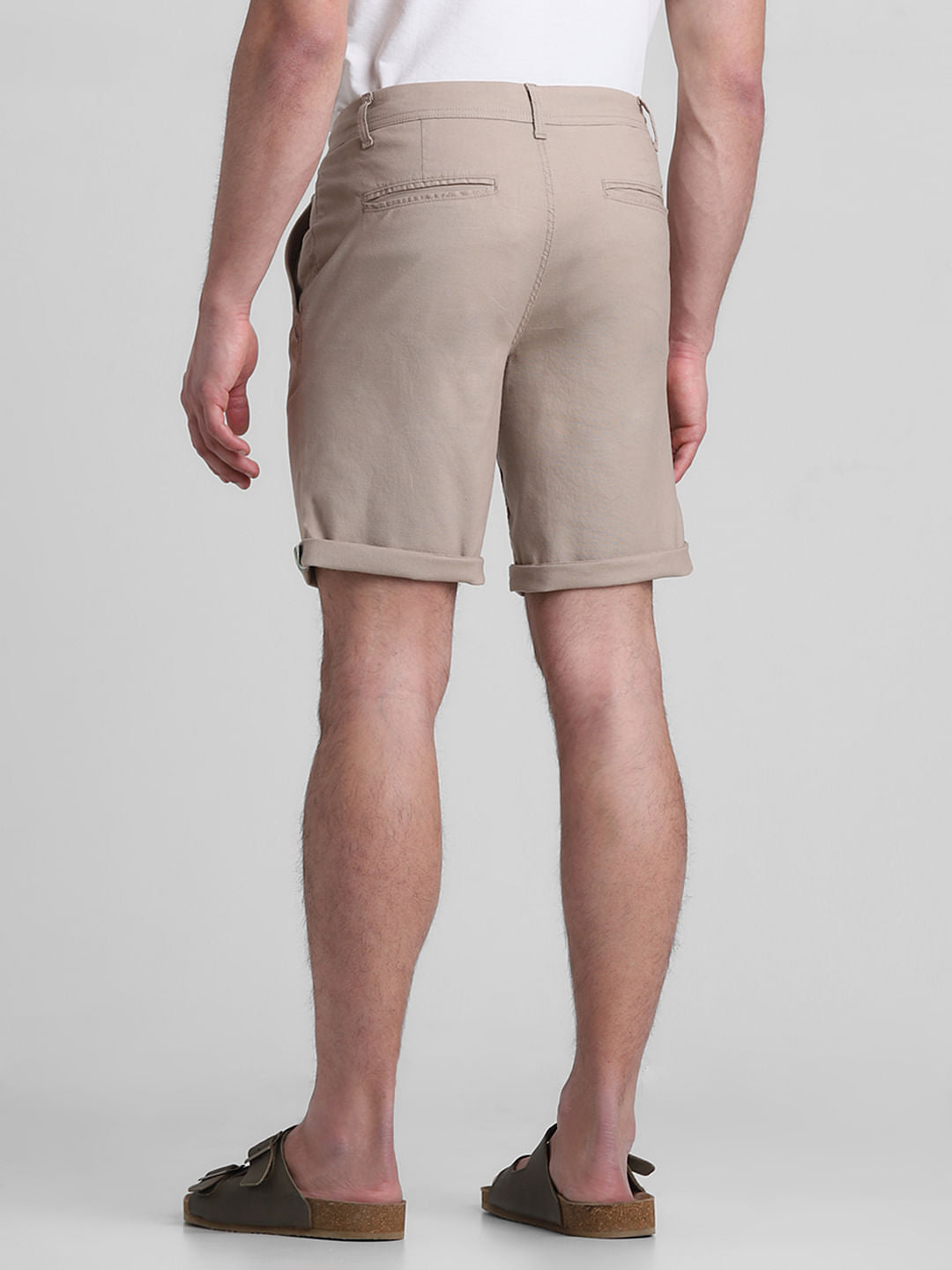Khaki Regular Fit Chino Shorts
