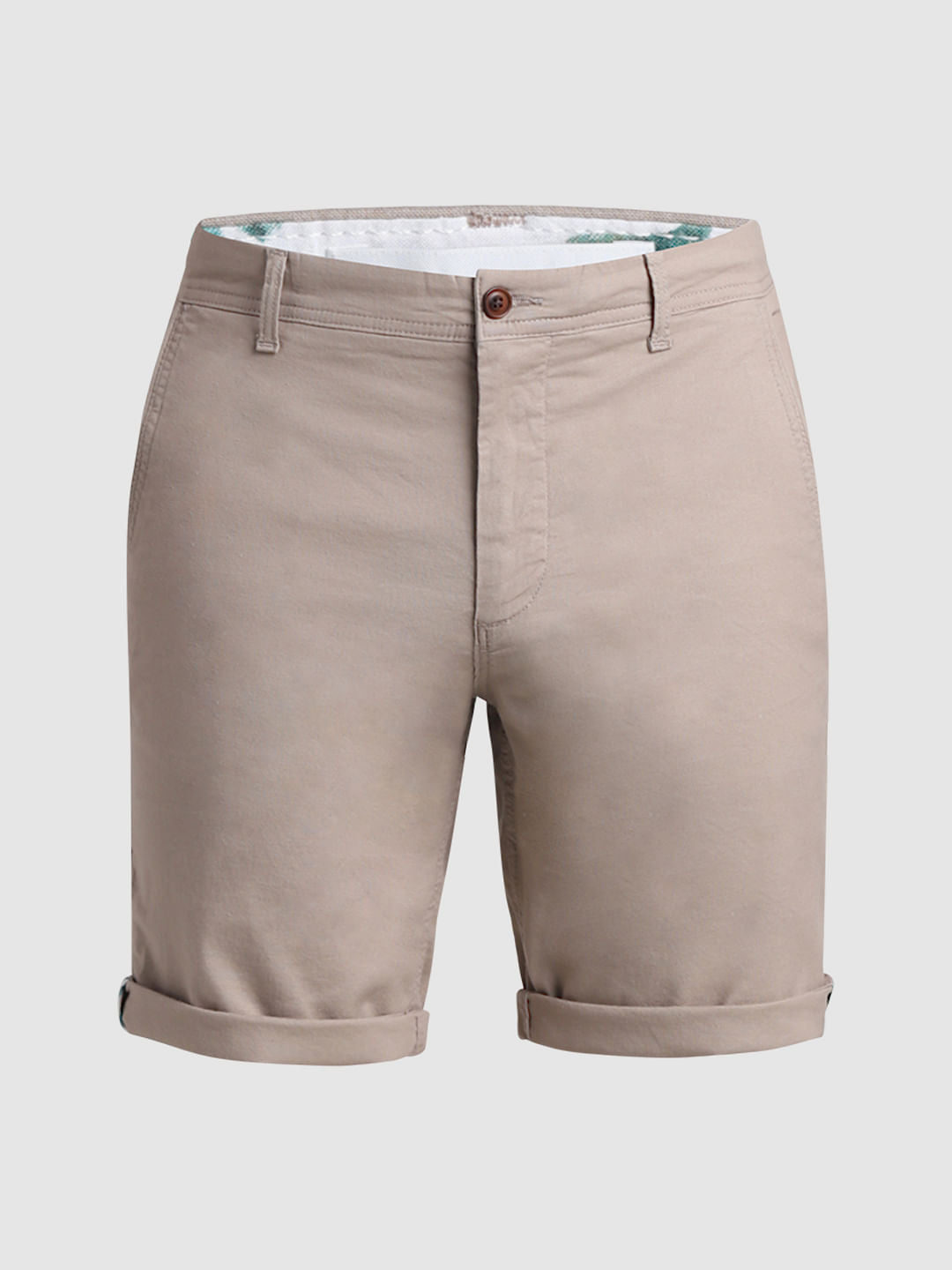 Khaki Regular Fit Chino Shorts