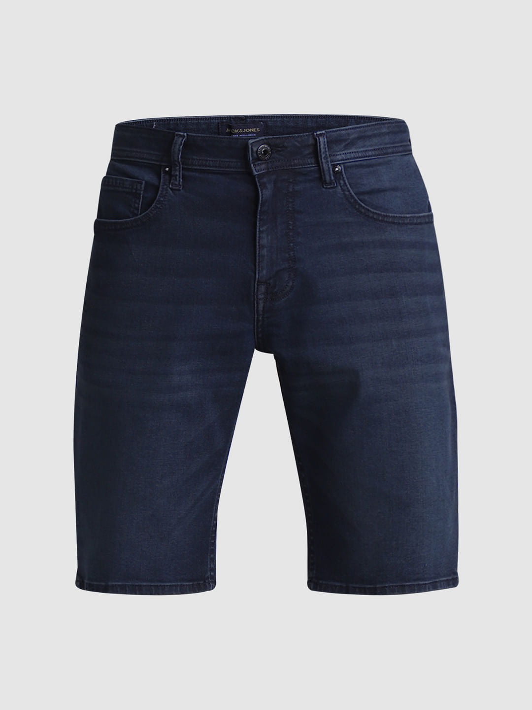 Dark Blue Low Rise Denim Shorts