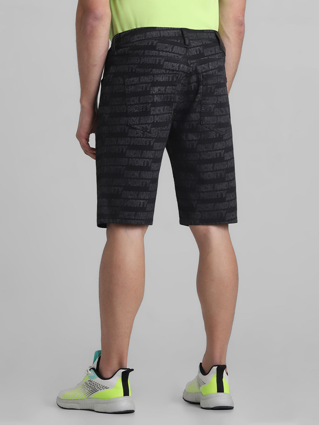 RICK & MORTY Black Printed Co-ord Set Shorts
