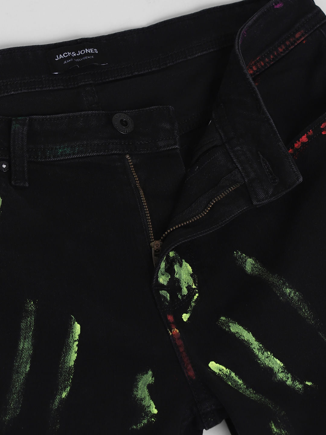 Black Paint Print Co-ord Set Shorts