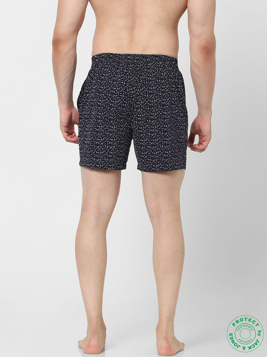 Navy Blue Printed Boxers