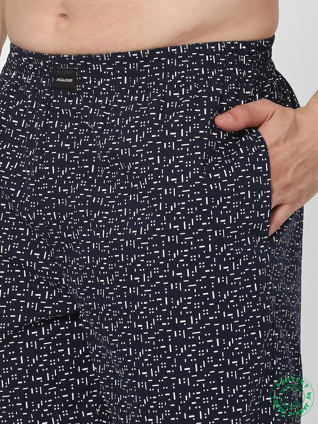 Navy Blue Printed Boxers