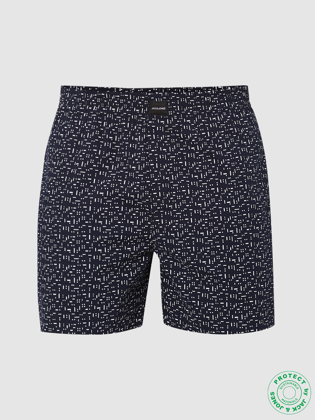 Navy Blue Printed Boxers