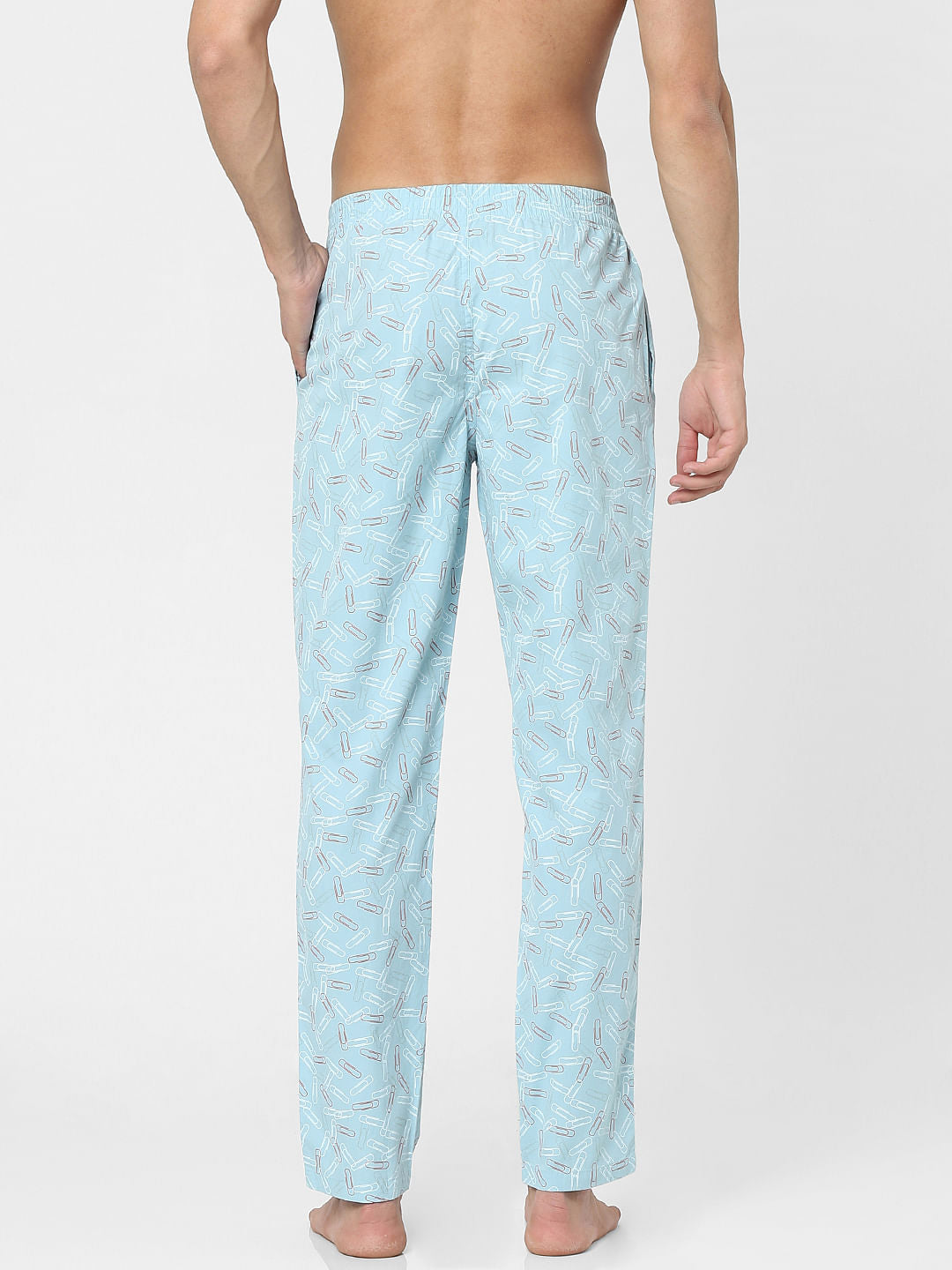 Blue Paperclip Print Pyjamans
