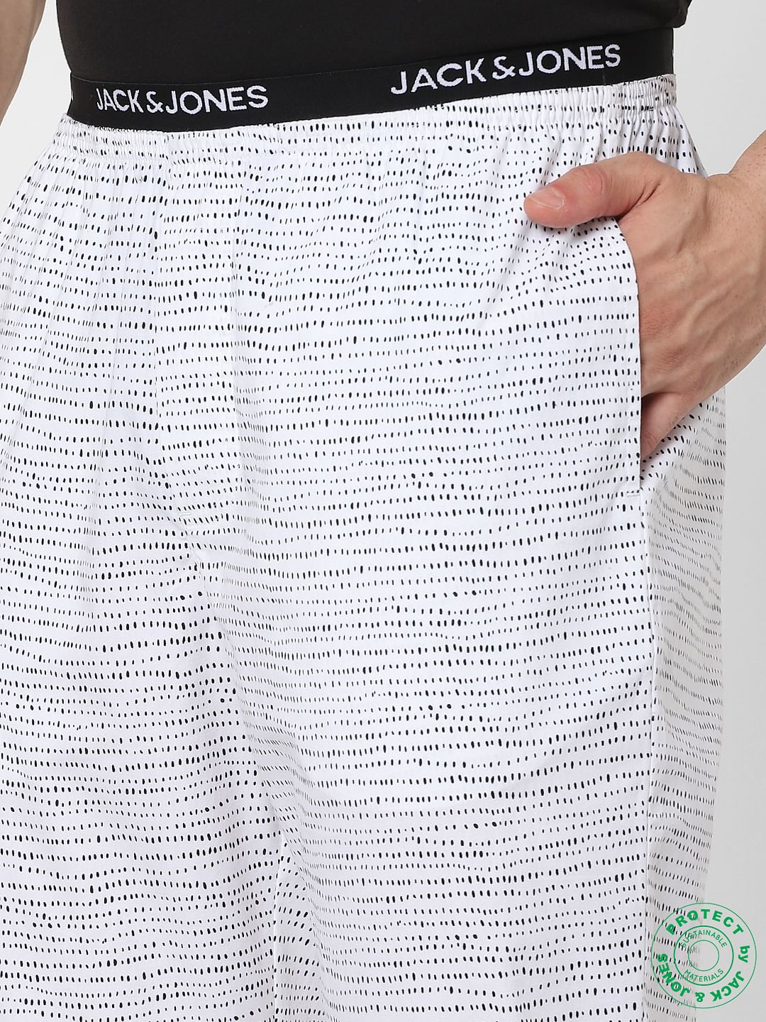 Blue Mid Rise Paper Clip Print Pyjamas