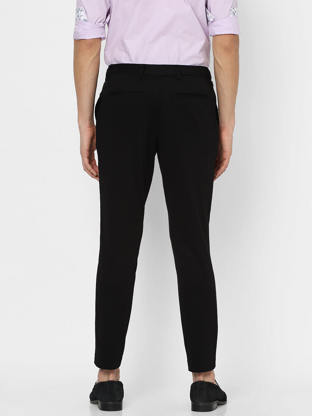Black Mid Rise Trousers