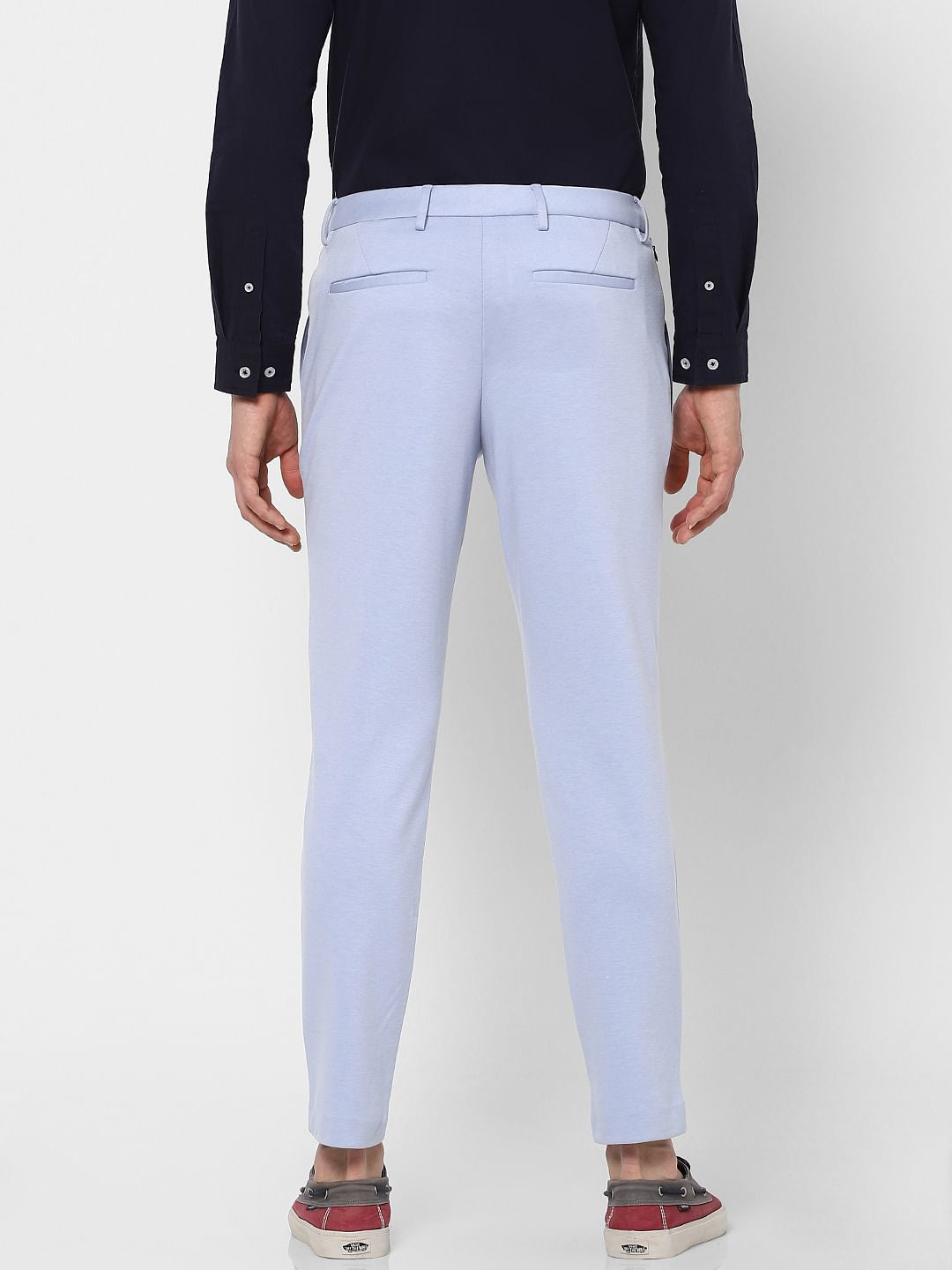 Blue Mid Rise Trousers
